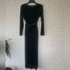 Green Velvet Maxi Dress